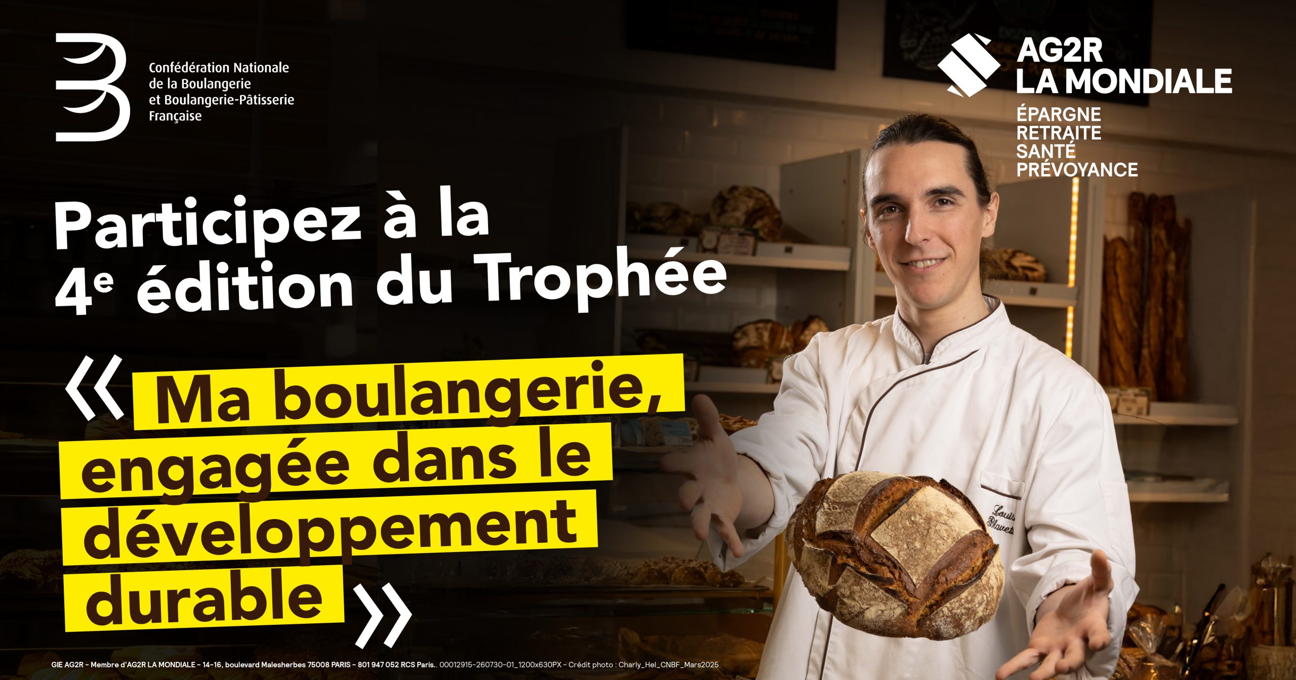 4e édition du Trophée : « Ma boulangerie, engagée dans le développement durable ».