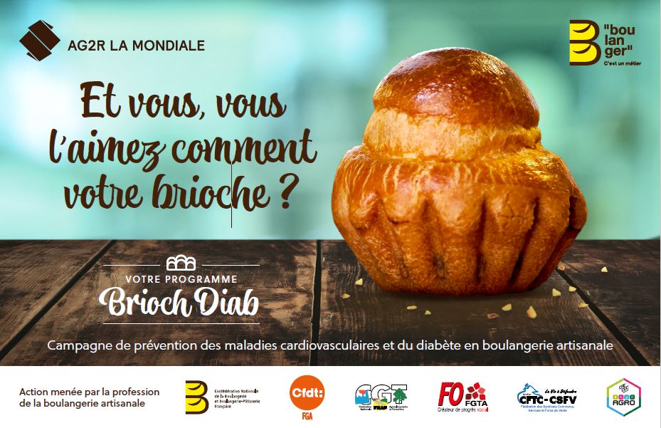 « Brioch Diab » : la nouvelle campagne de prévention des maladies cardio-vasculaires et du diabète en Boulangerie artisanale