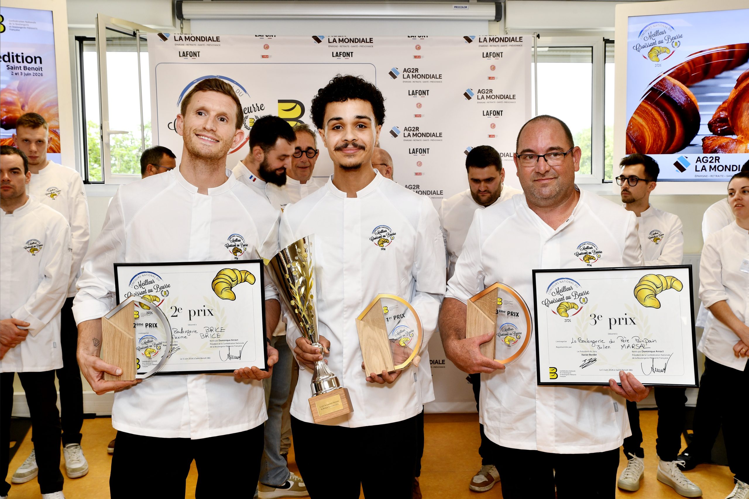 Le podium du Concours National du Meilleur Croissant au Beurre 2026